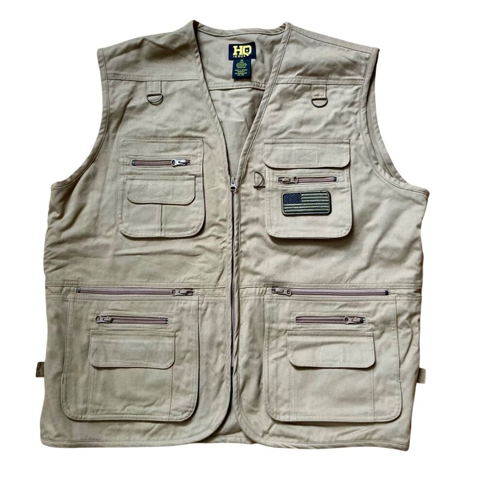 HQ Tan Conceal Carry Tactical Vest Men's Size XL Khaki